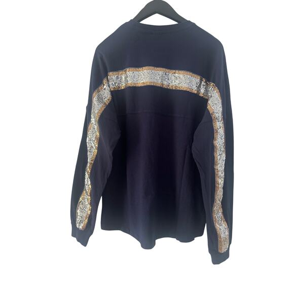 Cowboys NFL Game day Couture over sized sequins long sleeve   SzS - Picture 5 of 7